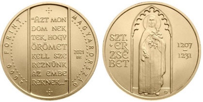Szent Erzsébet színesfém érme Szent Erzsébet színesfém érme